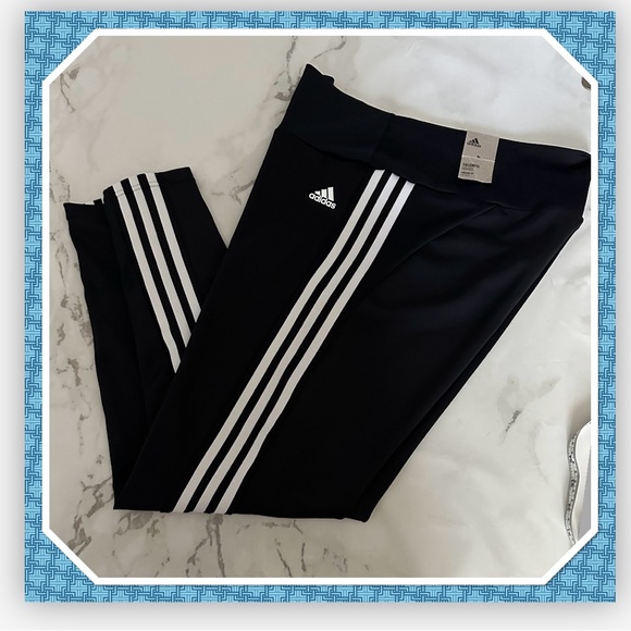 Adias Aeroready classic 3-stripe active leggings (NWT) - Picture 3 of 16